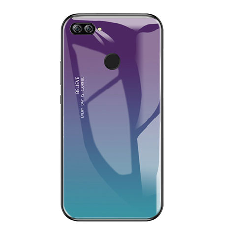 Carcasa Bumper Funda Silicona Espejo Gradiente Arco iris para Huawei Enjoy 7S Multicolor
