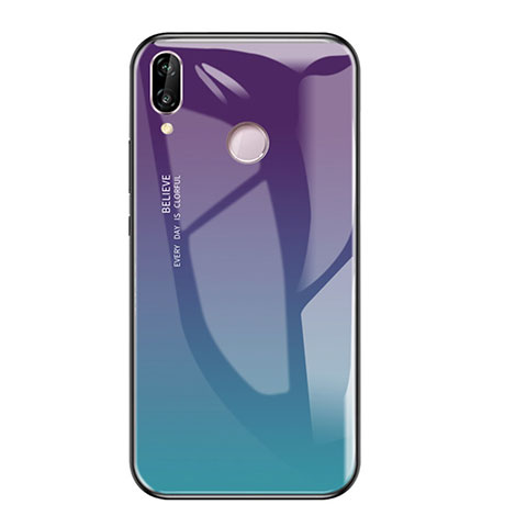 Carcasa Bumper Funda Silicona Espejo Gradiente Arco iris para Huawei Honor Play Multicolor