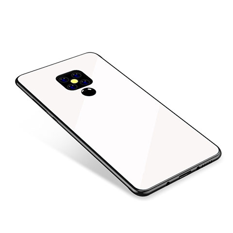 Carcasa Bumper Funda Silicona Espejo Gradiente Arco iris para Huawei Mate 20 Blanco