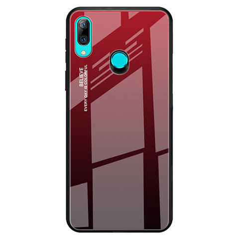 Carcasa Bumper Funda Silicona Espejo Gradiente Arco iris para Huawei P Smart Z Rojo