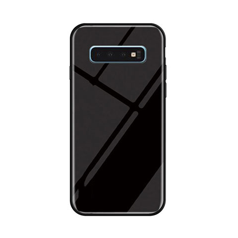 Carcasa Bumper Funda Silicona Espejo Gradiente Arco iris para Samsung Galaxy S10 5G Negro