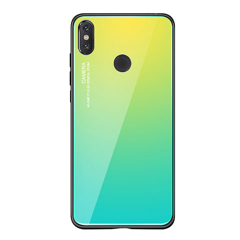 Carcasa Bumper Funda Silicona Espejo Gradiente Arco iris para Xiaomi Mi 8 SE Verde