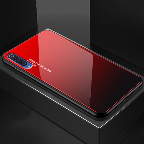 Carcasa Bumper Funda Silicona Espejo Gradiente Arco iris para Xiaomi Mi 9 Pro Rojo