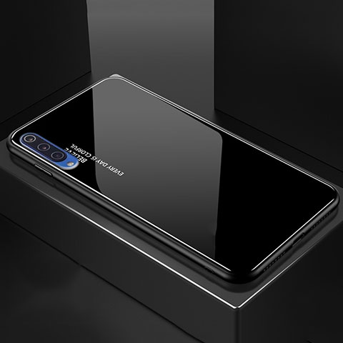 Carcasa Bumper Funda Silicona Espejo Gradiente Arco iris para Xiaomi Mi A3 Lite Negro