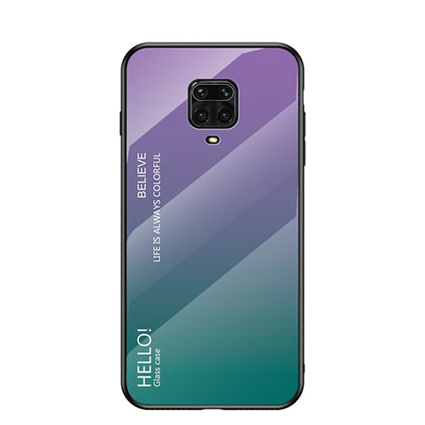 Carcasa Bumper Funda Silicona Espejo Gradiente Arco iris para Xiaomi Redmi Note 9 Pro Multicolor