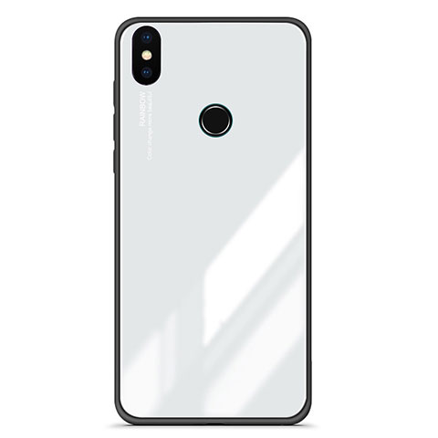 Carcasa Bumper Funda Silicona Espejo Gradiente para Xiaomi Mi 6X Blanco