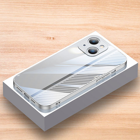 Carcasa Bumper Funda Silicona Espejo JL1 para Apple iPhone 13 Plata