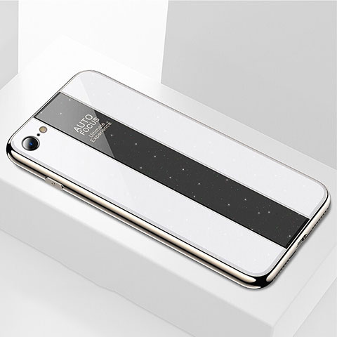 Carcasa Bumper Funda Silicona Espejo M01 para Apple iPhone SE (2020) Blanco