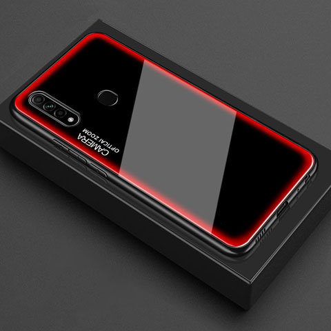 Carcasa Bumper Funda Silicona Espejo M01 para Oppo A8 Rojo