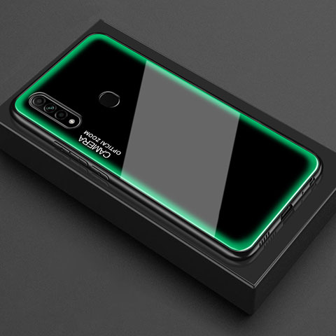 Carcasa Bumper Funda Silicona Espejo M01 para Oppo A8 Verde