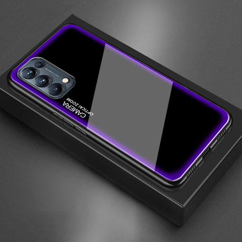 Carcasa Bumper Funda Silicona Espejo M01 para Oppo Find X3 Lite 5G Morado