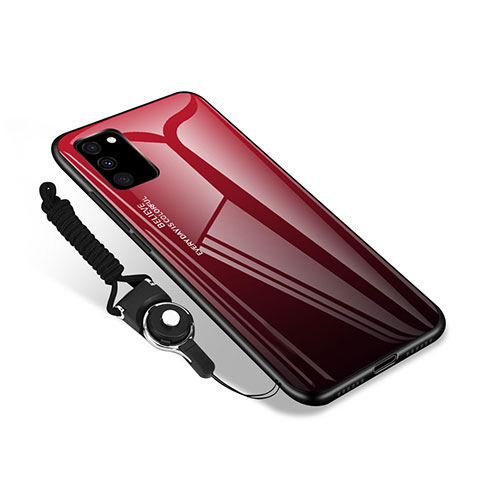 Carcasa Bumper Funda Silicona Espejo M01 para Samsung Galaxy S20 FE 5G Rojo y Negro