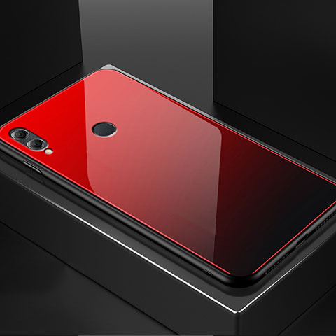 Carcasa Bumper Funda Silicona Espejo M02 para Huawei Honor 8X Rojo