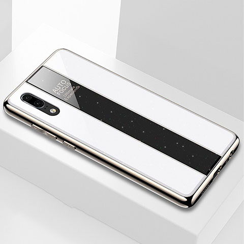 Carcasa Bumper Funda Silicona Espejo M03 para Huawei P20 Blanco