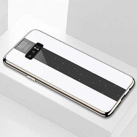 Carcasa Bumper Funda Silicona Espejo M03 para Samsung Galaxy Note 8 Blanco