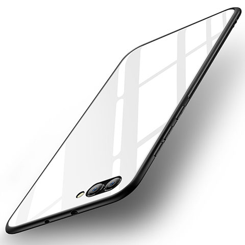 Carcasa Bumper Funda Silicona Espejo M04 para Huawei Honor V10 Blanco