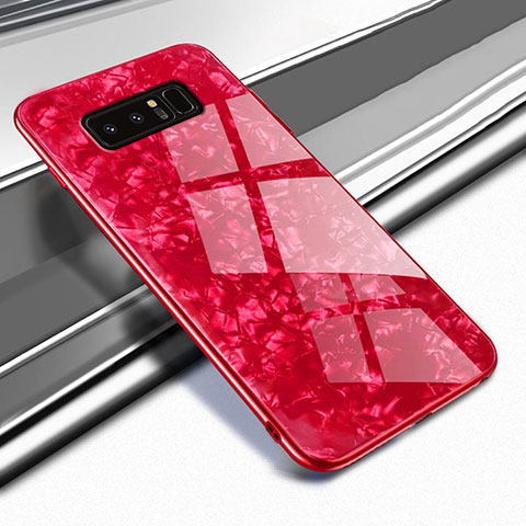 Carcasa Bumper Funda Silicona Espejo M04 para Samsung Galaxy Note 8 Duos N950F Rojo