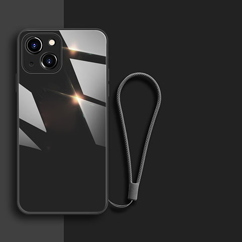 Carcasa Bumper Funda Silicona Espejo M08 para Apple iPhone 13 Mini Negro