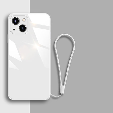 Carcasa Bumper Funda Silicona Espejo M08 para Apple iPhone 14 Blanco
