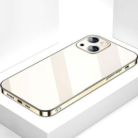 Carcasa Bumper Funda Silicona Espejo M09 para Apple iPhone 13 Mini Oro