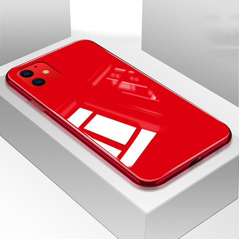 Carcasa Bumper Funda Silicona Espejo para Apple iPhone 11 Rojo
