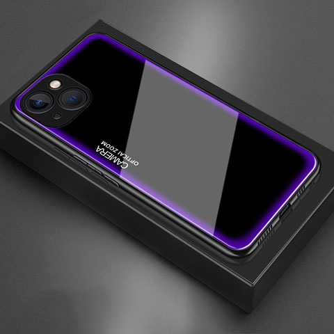 Carcasa Bumper Funda Silicona Espejo para Apple iPhone 15 Morado
