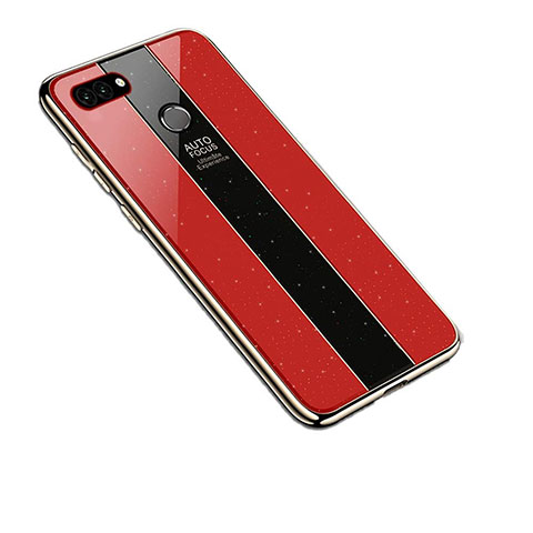 Carcasa Bumper Funda Silicona Espejo para Huawei Enjoy 8 Plus Rojo
