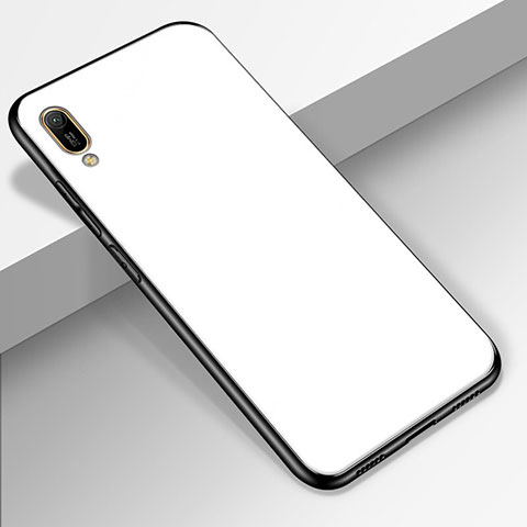 Carcasa Bumper Funda Silicona Espejo para Huawei Enjoy 9e Blanco