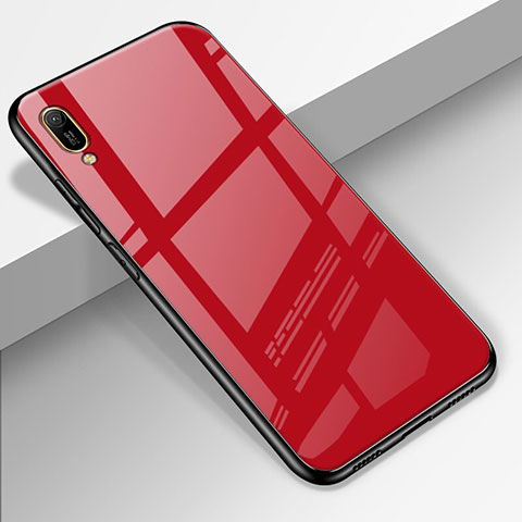 Carcasa Bumper Funda Silicona Espejo para Huawei Enjoy 9e Rojo