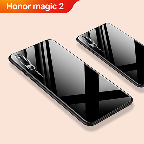 Carcasa Bumper Funda Silicona Espejo para Huawei Honor Magic 2 Negro