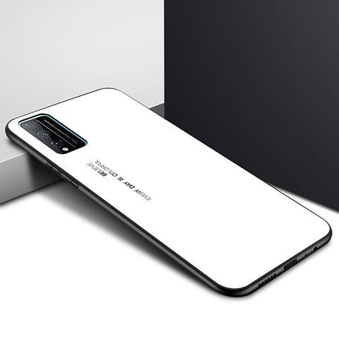 Carcasa Bumper Funda Silicona Espejo para Huawei Honor Play4T Pro Blanco
