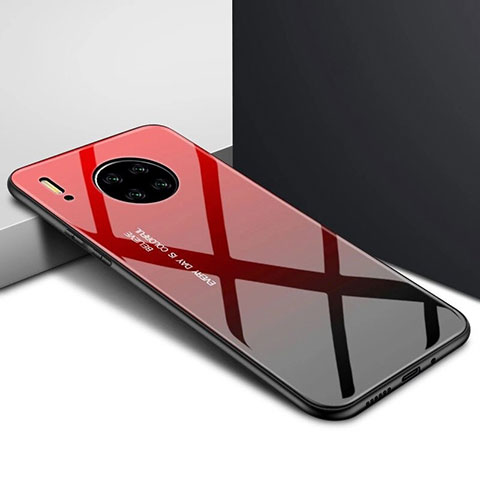 Carcasa Bumper Funda Silicona Espejo para Huawei Mate 30 Pro Rojo