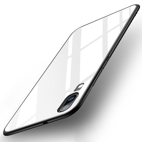 Carcasa Bumper Funda Silicona Espejo para Huawei P20 Blanco