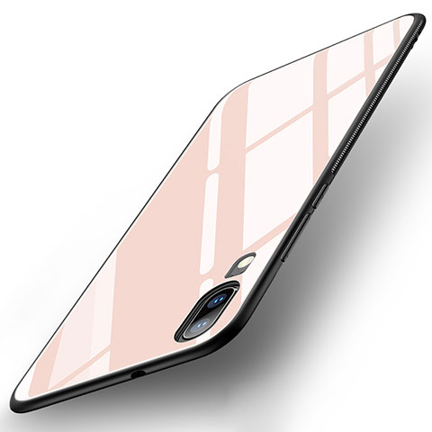 Carcasa Bumper Funda Silicona Espejo para Huawei P20 Oro Rosa