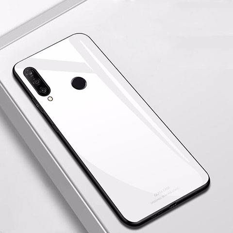 Carcasa Bumper Funda Silicona Espejo para Huawei P30 Lite New Edition Blanco