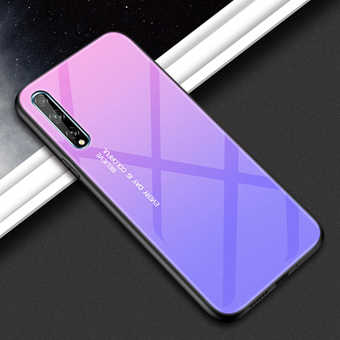 Carcasa Bumper Funda Silicona Espejo para Huawei Y8p Morado