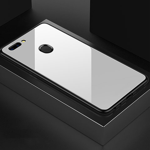 Carcasa Bumper Funda Silicona Espejo para OnePlus 5T A5010 Blanco