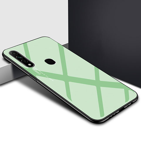 Carcasa Bumper Funda Silicona Espejo para Oppo A8 Cian