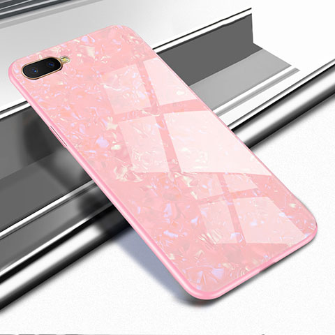 Carcasa Bumper Funda Silicona Espejo para Oppo R15X Oro Rosa