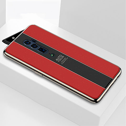 Carcasa Bumper Funda Silicona Espejo para Oppo Reno 10X Zoom Rojo