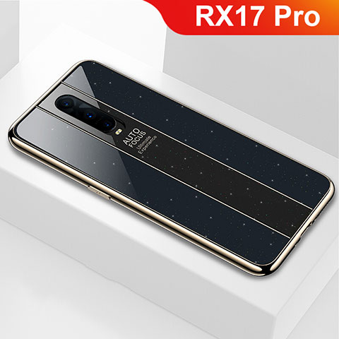Carcasa Bumper Funda Silicona Espejo para Oppo RX17 Pro Negro