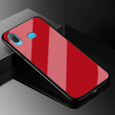 Carcasa Bumper Funda Silicona Espejo para Samsung Galaxy A6s Rojo