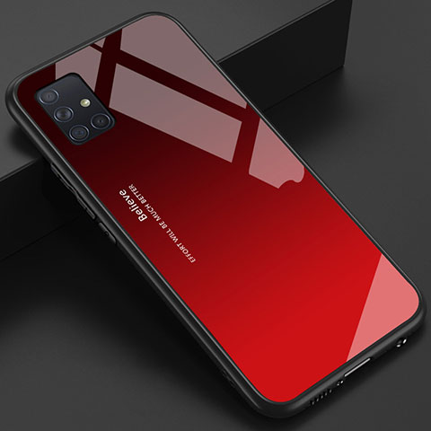 Carcasa Bumper Funda Silicona Espejo para Samsung Galaxy M40S Rojo