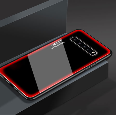 Carcasa Bumper Funda Silicona Espejo para Samsung Galaxy S10 5G SM-G977B Rojo