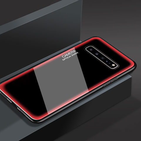 Carcasa Bumper Funda Silicona Espejo para Samsung Galaxy S10 5G SM-G977B Rosa