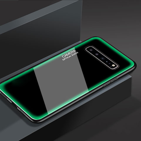 Carcasa Bumper Funda Silicona Espejo para Samsung Galaxy S10 5G SM-G977B Verde