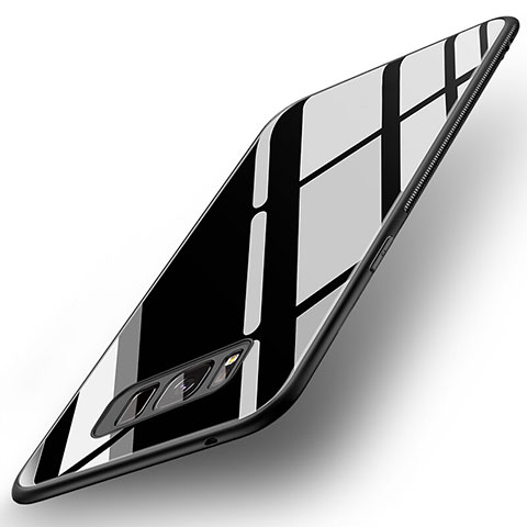 Carcasa Bumper Funda Silicona Espejo para Samsung Galaxy S8 Plus Negro