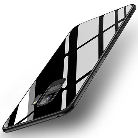 Carcasa Bumper Funda Silicona Espejo para Samsung Galaxy S9 Negro