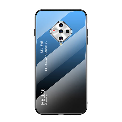 Carcasa Bumper Funda Silicona Espejo para Vivo X50e 5G Azul
