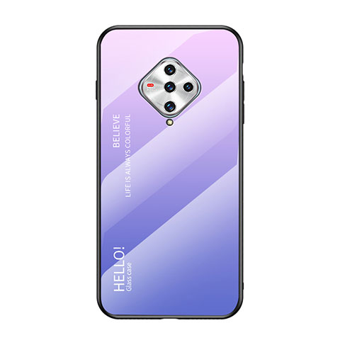 Carcasa Bumper Funda Silicona Espejo para Vivo X50e 5G Purpura Claro